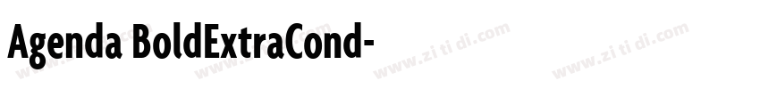 Agenda BoldExtraCond字体转换